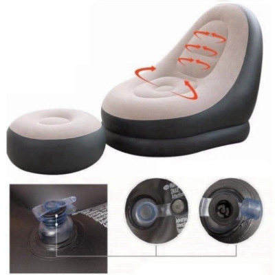 Ghế Hơi Tựa Lưng, Ghế Đệm Hơi Nội Thất Phòng Khách Cao Cấp, Kèm Bơm Điện 2 Chiều Ghế Lười Bơm Hơi Loại Cao Cấp Êm Ái