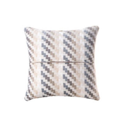 Gối sofa tựa lưng hình vuông cao cấp, kết hợp da bò thật và vải DVQ6007Z | REEKO