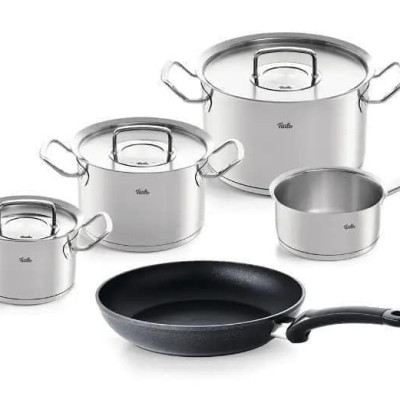 Bộ nồi Fissler Profi Original siêu cao cấp 5 món vung thép Hàng chính hãng