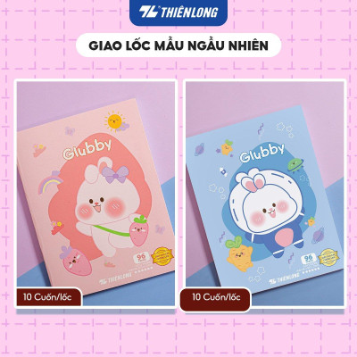 Combo 10 Tập học sinh 96 trang 5 ô ly vuông 2mm chấm kẻ 2/3 120gsm NB-122 Thiên Long - Mẫu ngẫu nhiên