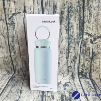 Bình Giữ Nhiệt Inox 304 Sling Ring LocknLock  Có Quai Xách LHC4321- 650ml - Hàng Chính Hãng