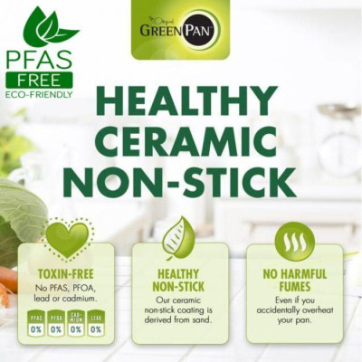 Chảo chống dính Greenpan CamQuartz 20cm lòng sâu phủ lớp chống dính tinh thể kim cương không chứa PFAS - 640479