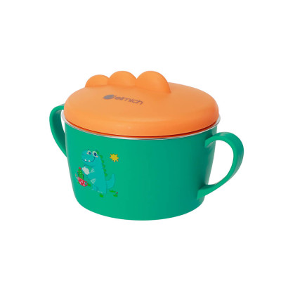 Bát ăn cho trẻ em khủng long inox 316 Elmich Babycare EL-0008KL