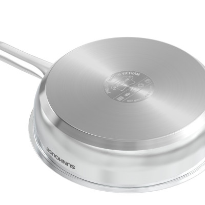 CHẢO Inox Impact Sunhouse ECO IN20-24-26M5 - Đáy từ công nghệ mới Impact Bonding - Dùng được trên mọi loại bếp
