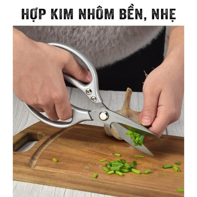 Kéo SK5 Kéo cắt đa năng siêu bén , dùng trong nhà bếp cắt thực phẩm , lưỡi thép , cán hợp kim nhôm cao cấp , phù hợp với mọi gia đình