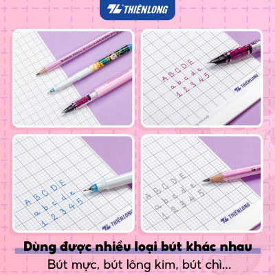 Tập học sinh 48 trang 5 ô ly vuông 2.5mm chấm kẻ 2/3 100gsm NB-116 Thiên Long - Mẫu ngẫu nhiên