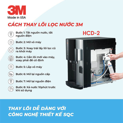 Lõi Lọc Nước 3M AP2-C405-SG Thay Cho Máy Lọc Nước Nóng Lạnh Để Bàn 3M HCD-2 Hoặc 3M Mini Filter - Nhập Khẩu Mỹ, Hàng Chính Hãng