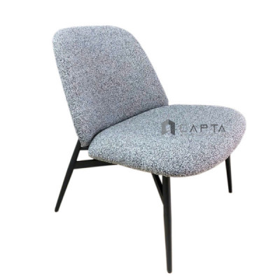 Ghế sofa đơn CS0928-F Nội thất Capta Ghế bàn trà có nệm vải màu xám không tay nhỏ gọn