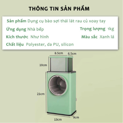 Máy Bào Sợi Thái Lát Rau Củ Xoay Tay, Kèm 6 Lưỡi Dao Cắt 4IN1, Dụng Cụ Thái Lát Rau Củ Quả Đa Năng- HÀNG CHÍNH HÃNG MINIIN