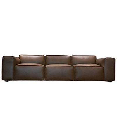 Sofa băng phòng khách hình khối Juno Sofa bọc da cao cấp 