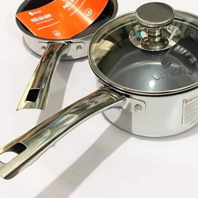 Bộ nồi quánh và chảo chống dính inox đáy liền Elmich Trimax Baby EL-3794 (Đường kính 14cm) - Hàng chính hãng