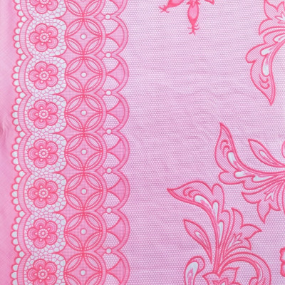 Khăn trải bàn PAULEE - 856B (180cm x 137cm) hoa văn hồng - không thấm nước