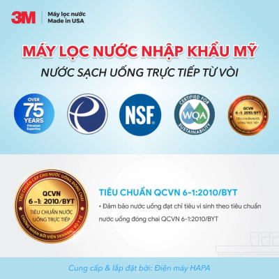 Lõi Lọc Nước 3MFF101 / HF40-S Thay Cho Máy Lọc Nước 3M FF100 Nhập Khẩu Mỹ - Hàng Chính Hãng 3M