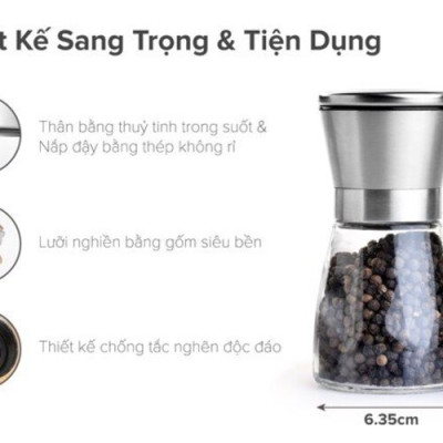 Dụng Cụ Xay Tiêu Thuỷ Tinh Benchusch
