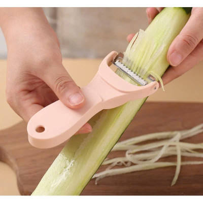 Dụng Cụ Bào Vỏ Thông Minh PaKaSa, Nạo Sợi Rau Củ Quả 2in1- Dao Bào 2 Trong 1 Bằng Thép Không Gỉ - Hàng chính hãng