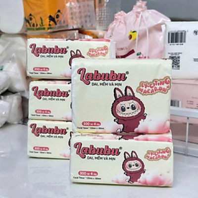Sản phẩm phụ kiện phòng ăn -Combo 10 bịch giấy ănLabubu 300 tờ  - 4 lớp / 1 gói siêu mềm mại siêu dai tiết kiệm và an toàn