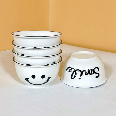 Bán lẻ Bộ Bát Đĩa Thương Hiệu GoSu họa tiết Mặt cười đáng yêu, chất men sáng bóng