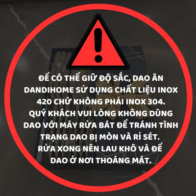 Bộ dụng cụ bàn ăn kèm hộp quà tặng dao thìa nĩa Inox DandiHome cao cấp