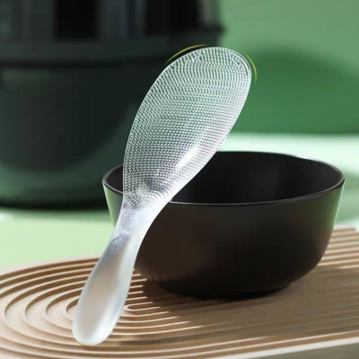 Muỗng Thìa xúc cơm chống dính nhà bếp Nhật Bản, xẻng xúc cơm, nồi cơm điện chịu nhiệt độ cao, thìa xúc cơm, lưới nhựa TPX, thìa xúc cơm màu trong suốt