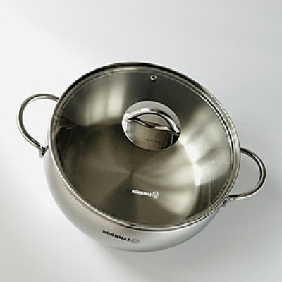 Nồi Inox Korkmaz A1800 - Thân Thấp 24cm - Thổ Nhĩ Kỳ - Hàng Chính Hãng