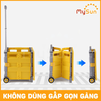 Xe đẩy kéo đi chợ dã ngoại du lịch gấp gọn cỡ lớn MySun