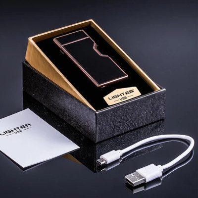 Vỏ Hột Quẹt Bật Lửa Hồng Ngoại Cảm Ứng Sạc Điện USB 875 Màu Đen Thiết Kế Đẹp Độc Lạ Cao Cấp - Nhiều màu