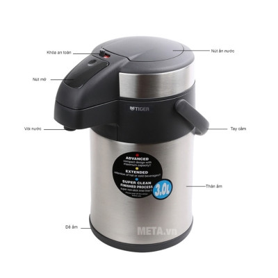 Bình thủy giữ nhiệt rót Tiger MAA-A302 3 lít Hàng Chính 