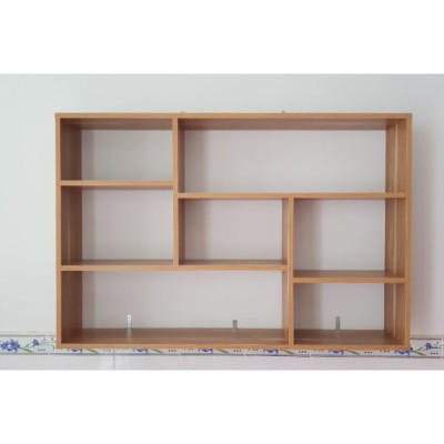 Kệ Sách Gỗ Treo Tường, Kệ Trang Trí, Giá Sách Treo Tường Gỗ MDF (120x80X20 Cm) 7 ngăn
