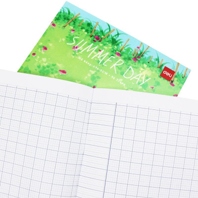 Tập Học Sinh - 5 Ô Ly Vuông - 96 Trang 80gsm - Deli CNA96-SUM (Mẫu Bìa Giao Ngẫu Nhiên)