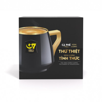 Ly sứ G7 Gold (ly và dĩa) - Trung Nguyên Legend