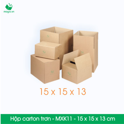 MXK11 - 15x15x13 cm - 60 Thùng hộp carton trơn đóng hàng