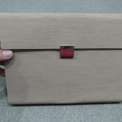 Sổ Grain Nắp Cài FAHASA 16x23cm - Nâu Nhạt