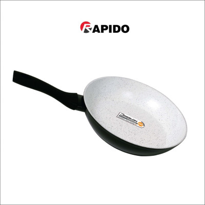 Chảo từ chống dính Rapido, chảo xào vân đá size 24-30cm dùng bếp từ, gas, hồng ngoại - hàng chính hãng