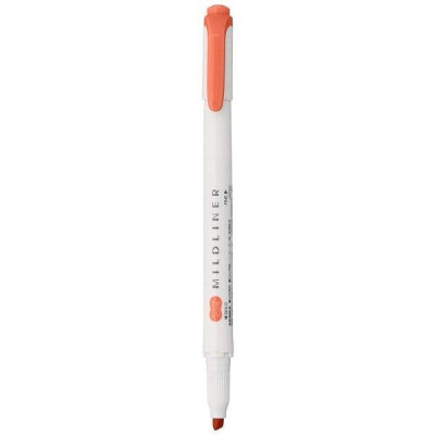 Viết Lông Dầu Dạ Quang Zebra Mildliner-MEV Fine Bold Mild Vermillion