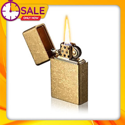 Vỏ Hột Quẹt Bật Lửa Xăng Đá Zorro Z538 Màu Vàng Nhám Đẹp Độc Lạ - Dùng Xăng Bấc Đá Cao Cấp