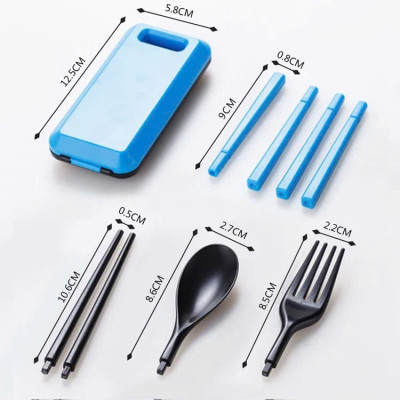 Bộ muỗng đũa nỉa du lịch gấp gọn có hộp bỏ túi tiện lợi