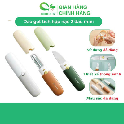 Dao Gọt Hoa Quả Đa Năng 2in1 (Gọt & Nạo) Tiện Dụng Cho Nhà Bếp, Văn Phòng, Dã Ngoại - HÀNG CHÍNH HÃNG MINIIN