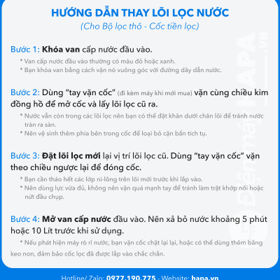 Lõi Lọc Nước GAC 10 inch Cao Cấp PARTEK P10-OCB (Granular Activated Carbon) Than Hoạt Tính Dạng Hạt Chất Lượng Cao - Hàng Chính Hãng