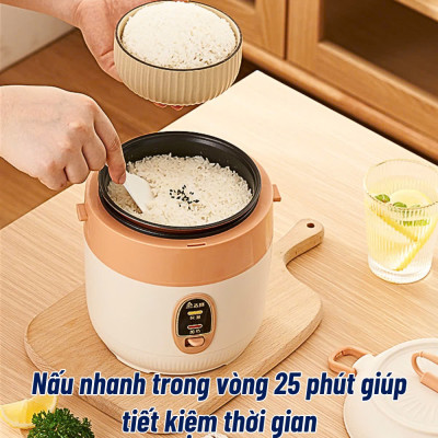Nồi Cơm Điện Mini Chigo,  Nồi Hầm Cháo, Luộc Dung Tích 1.2L dành cho 1 người ăn