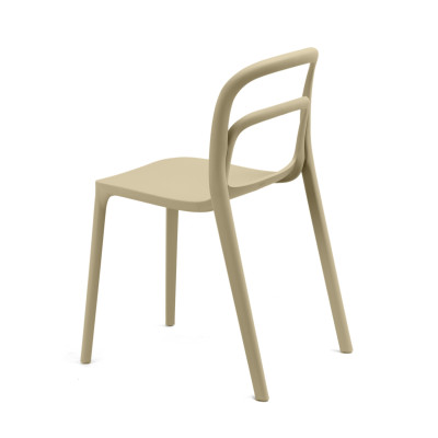 Ghế nhựa đúc liền khối có tựa lưng cách điệu