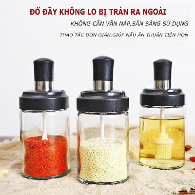 Hũ Đựng Gia Vị Lọ Đựng Gia Vị Kèm Thìa Tiện Lợi Hộp Kèm Thìa Tiện Lợi - Hàng Loại 1 - Chính Hãng MINIIN