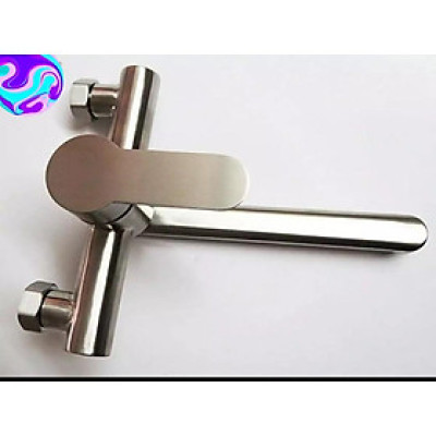 Vòi Rửa Chén Bát Nóng Lạnh Inox 304 âm tường quay 360 độ dùng cho 2 hộc