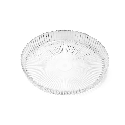 Khay trái cây nhựa JB vân gợn sóng - Trong suốt - Cobihome