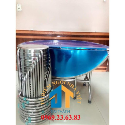 Ghế đôn inox 304 chân cao Bảo An loại cao cấp