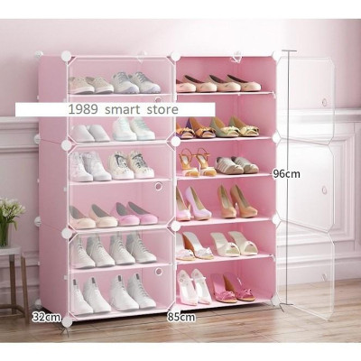 TỦ NHỰA ĐỂ GIÀY DÉP KIỂU MỚI 12 Ô (chia ô) CỬA TRẮNG TRONG - HÀNH CHÍNH HÃNG