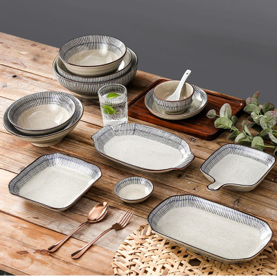 Bán lẻ bộ bát đĩa men tiêu cổ GOSU tráng men cao cấp