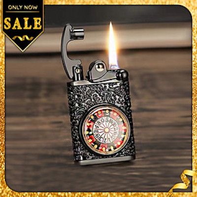Vỏ Hột Quẹt Bật Lửa Xăng Zorro Z613 Thiết Kế Họa Tiết Vòng Xoay Roulette Đẹp Độc Lạ - Dùng Xăng Bấc Đá Cao Cấp