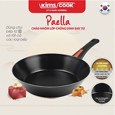 [CHỐNG DÍNH TỐT] Chảo Paella KimsCook PBO31 - Hợp Kim Nhôm Chống Dính - Dùng Cho Mọi Bếp - Hàng Chính Hãng