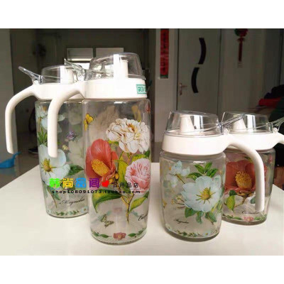 Combo hai Bình đựng nước mắm,đựng dầu ăn thuỷ tinh cao cấp 300ml và 500ml ( Giao màu ngẫu nhiên)