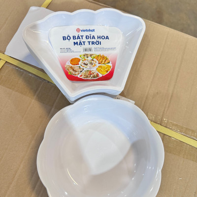 Bộ Bát Đĩa Hoa Mặt Trời 7 Chi Tiết, Bộ Bát Đĩa Bày Cỗ Trong Gia Đình Loại Lớn